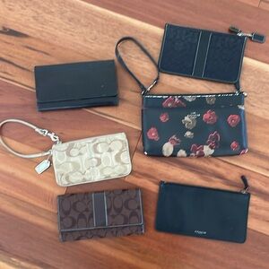 Bundle buy! ALL SHOWN! 6 Authentic coach wristlets and wallets